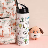 Indigifts Doodle Art Printed Customized Aluminium Sipper (750ml): Love-themed Bottle for Office and Valentines